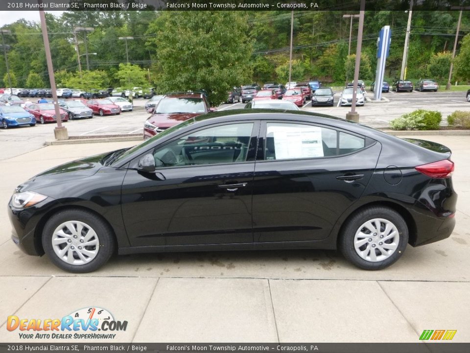 2018 Hyundai Elantra SE Phantom Black / Beige Photo #6