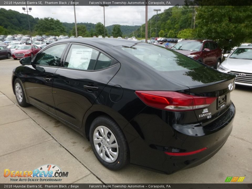 2018 Hyundai Elantra SE Phantom Black / Beige Photo #7