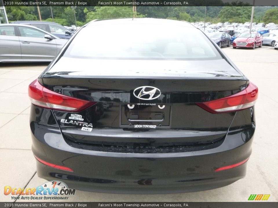 2018 Hyundai Elantra SE Phantom Black / Beige Photo #8