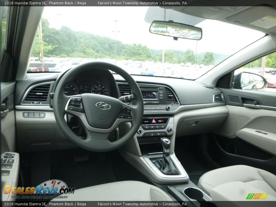 2018 Hyundai Elantra SE Phantom Black / Beige Photo #11