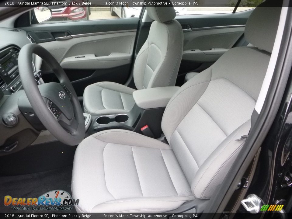 2018 Hyundai Elantra SE Phantom Black / Beige Photo #13