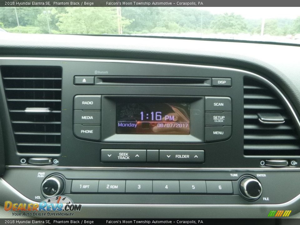 2018 Hyundai Elantra SE Phantom Black / Beige Photo #15