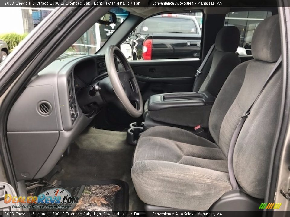 2003 Chevrolet Silverado 1500 LS Extended Cab Light Pewter Metallic / Tan Photo #3