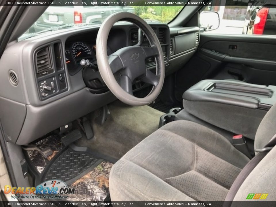 2003 Chevrolet Silverado 1500 LS Extended Cab Light Pewter Metallic / Tan Photo #4