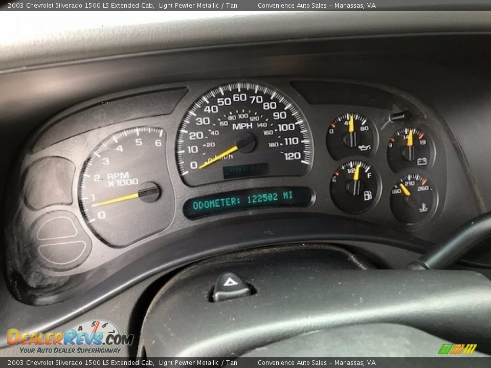 2003 Chevrolet Silverado 1500 LS Extended Cab Light Pewter Metallic / Tan Photo #5