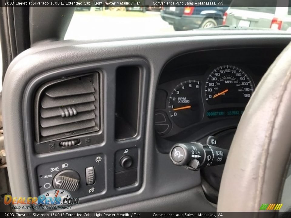 2003 Chevrolet Silverado 1500 LS Extended Cab Light Pewter Metallic / Tan Photo #12