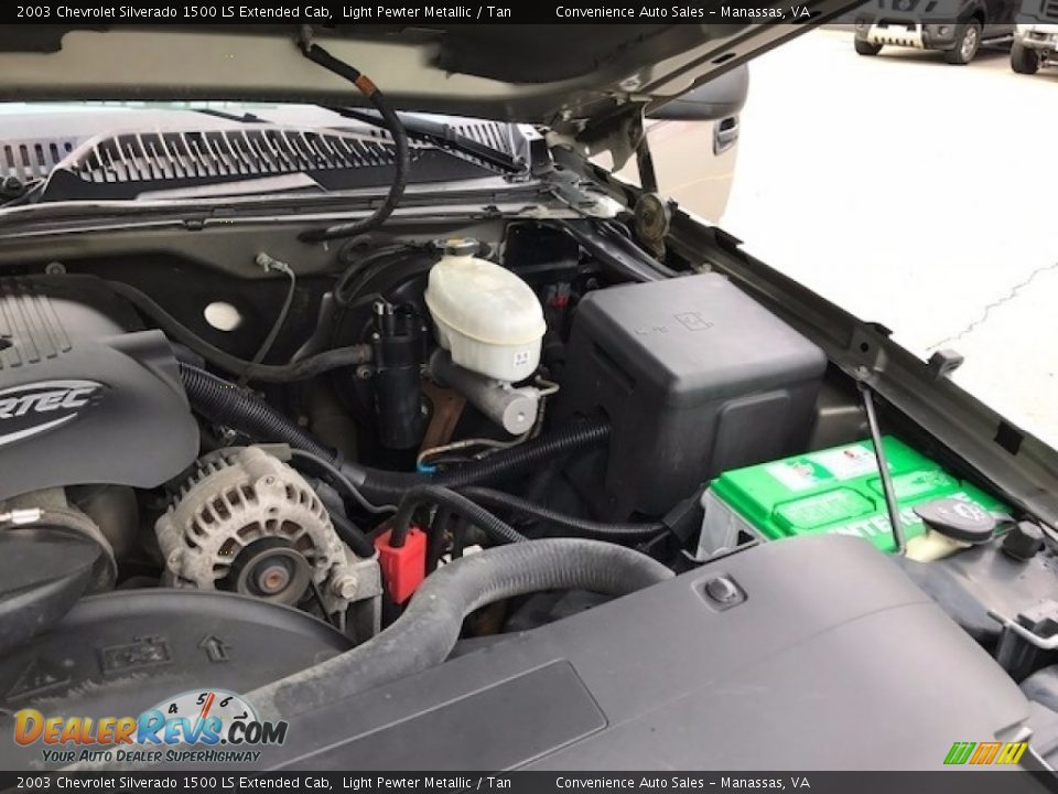 2003 Chevrolet Silverado 1500 LS Extended Cab Light Pewter Metallic / Tan Photo #17