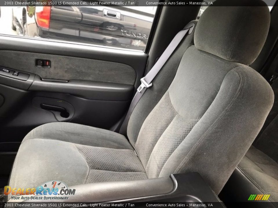 2003 Chevrolet Silverado 1500 LS Extended Cab Light Pewter Metallic / Tan Photo #32