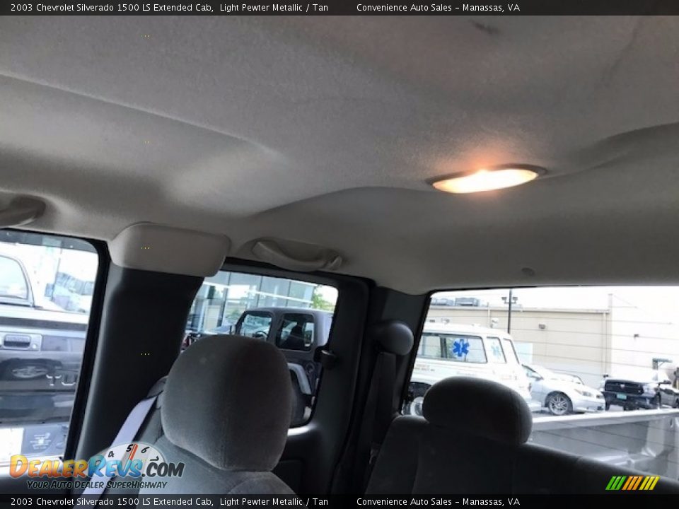 2003 Chevrolet Silverado 1500 LS Extended Cab Light Pewter Metallic / Tan Photo #33