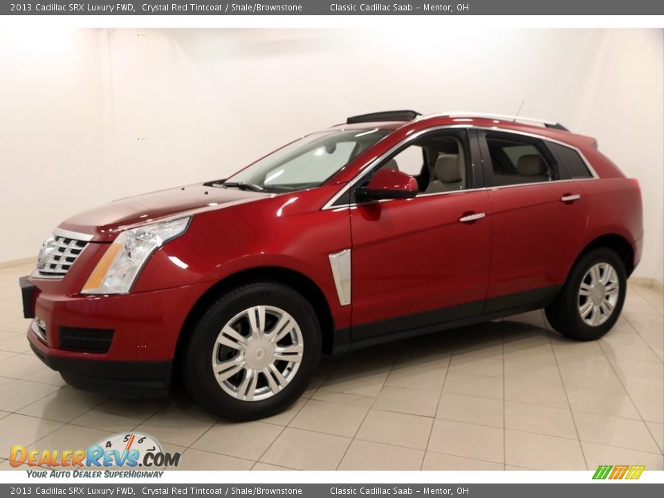 2013 Cadillac SRX Luxury FWD Crystal Red Tintcoat / Shale/Brownstone Photo #3