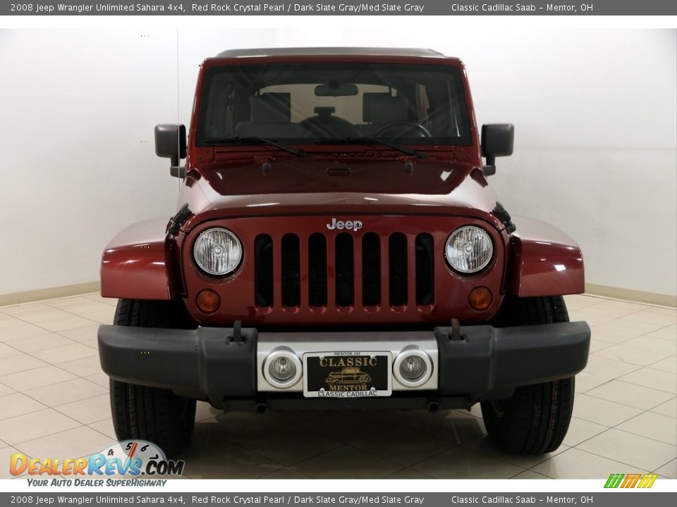 2008 Jeep Wrangler Unlimited Sahara 4x4 Red Rock Crystal Pearl / Dark Slate Gray/Med Slate Gray Photo #2