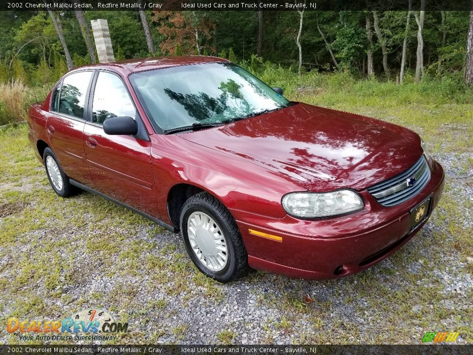 2002 Chevrolet Malibu Sedan Redfire Metallic / Gray Photo #3