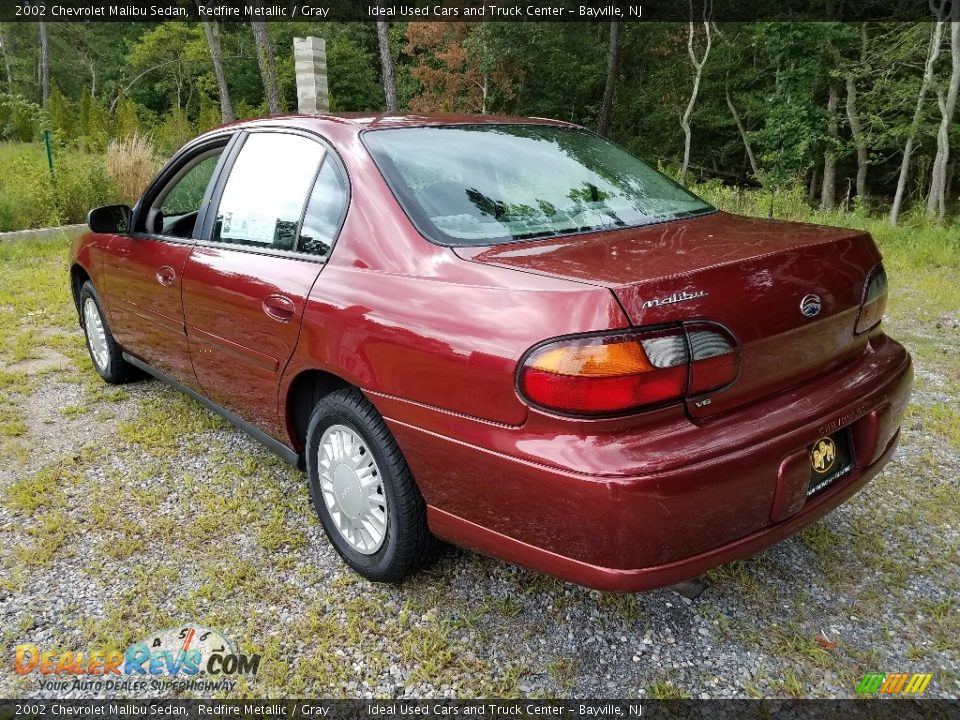 2002 Chevrolet Malibu Sedan Redfire Metallic / Gray Photo #6