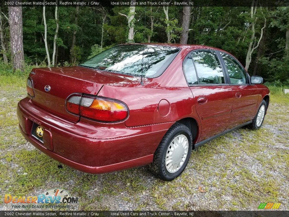 2002 Chevrolet Malibu Sedan Redfire Metallic / Gray Photo #7
