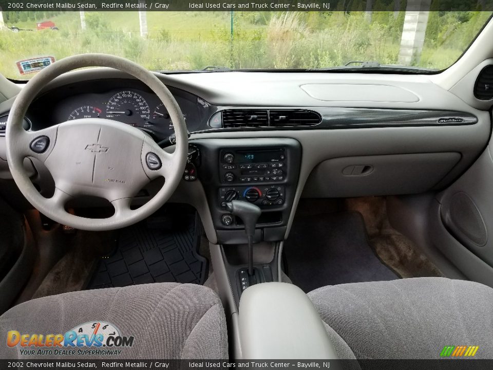 2002 Chevrolet Malibu Sedan Redfire Metallic / Gray Photo #24