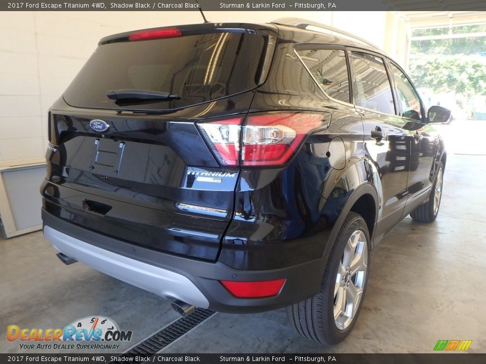 2017 Ford Escape Titanium 4WD Shadow Black / Charcoal Black Photo #2