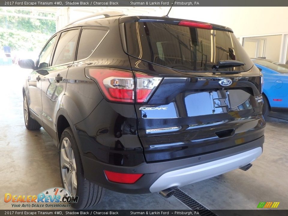 2017 Ford Escape Titanium 4WD Shadow Black / Charcoal Black Photo #3