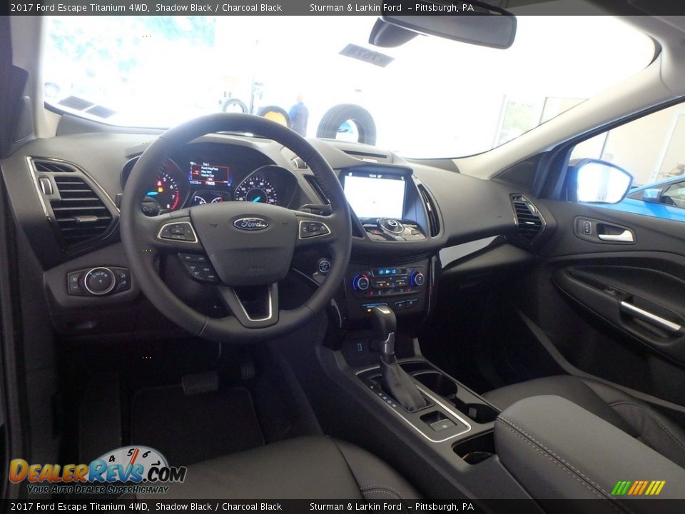 2017 Ford Escape Titanium 4WD Shadow Black / Charcoal Black Photo #8