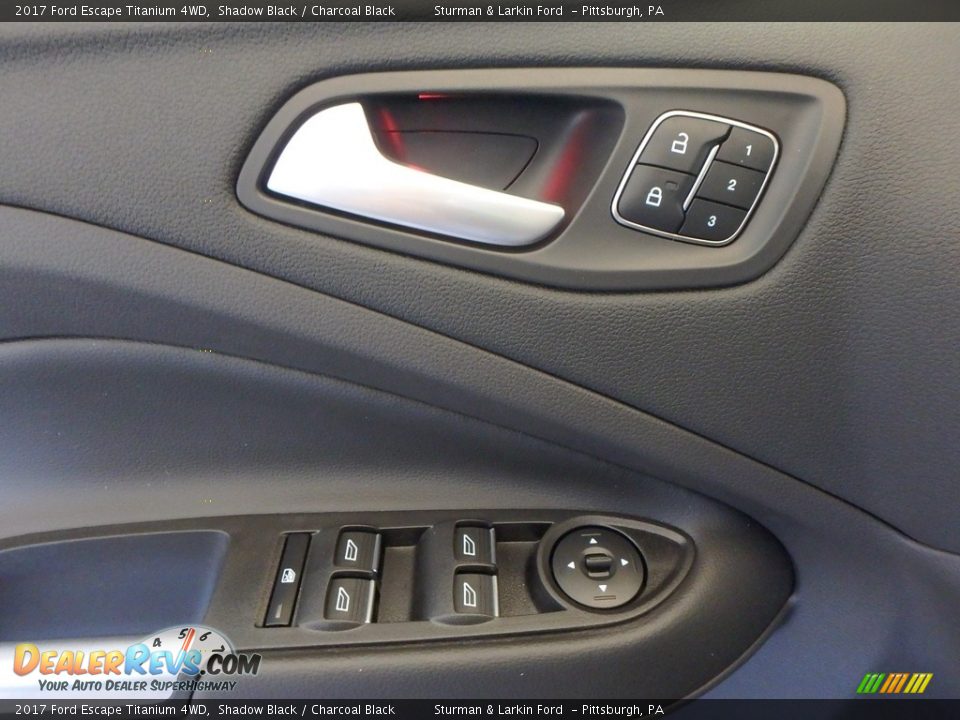 2017 Ford Escape Titanium 4WD Shadow Black / Charcoal Black Photo #9