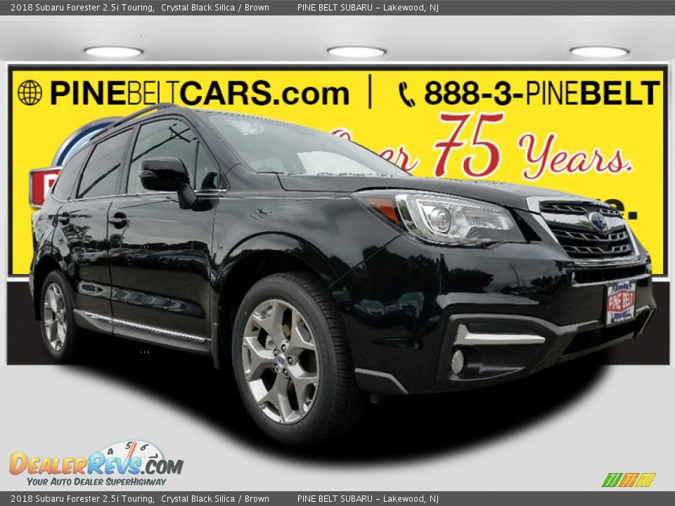 2018 Subaru Forester 2.5i Touring Crystal Black Silica / Brown Photo #1