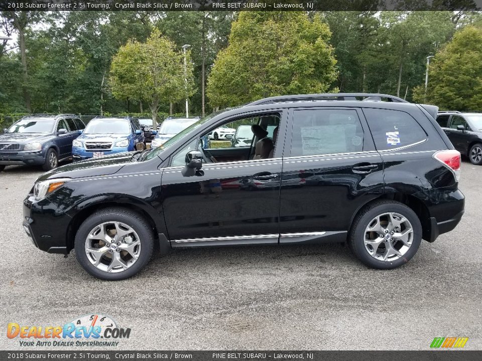 2018 Subaru Forester 2.5i Touring Crystal Black Silica / Brown Photo #3