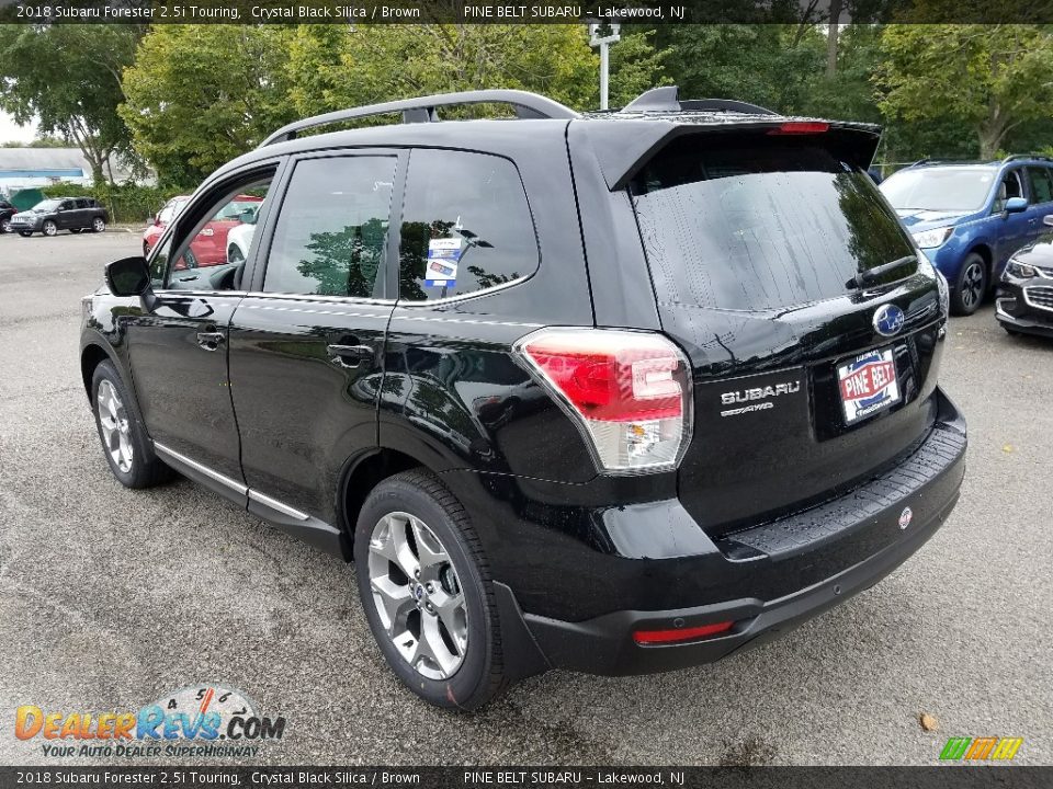2018 Subaru Forester 2.5i Touring Crystal Black Silica / Brown Photo #4