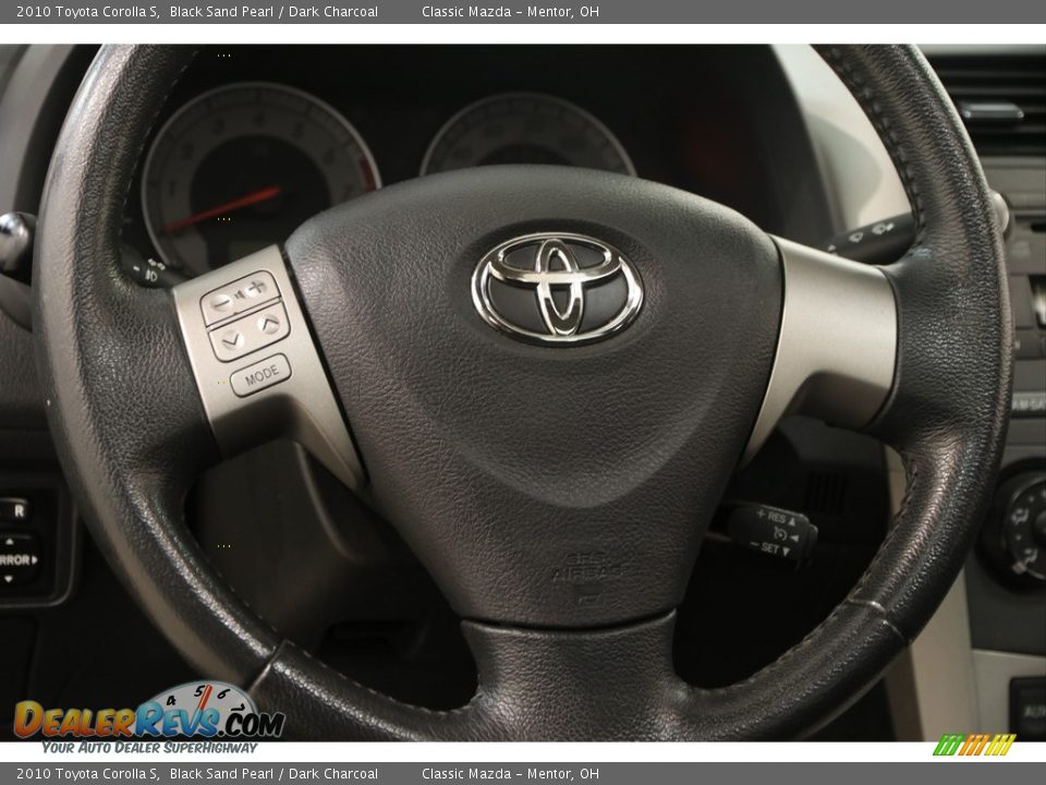 2010 Toyota Corolla S Black Sand Pearl / Dark Charcoal Photo #6