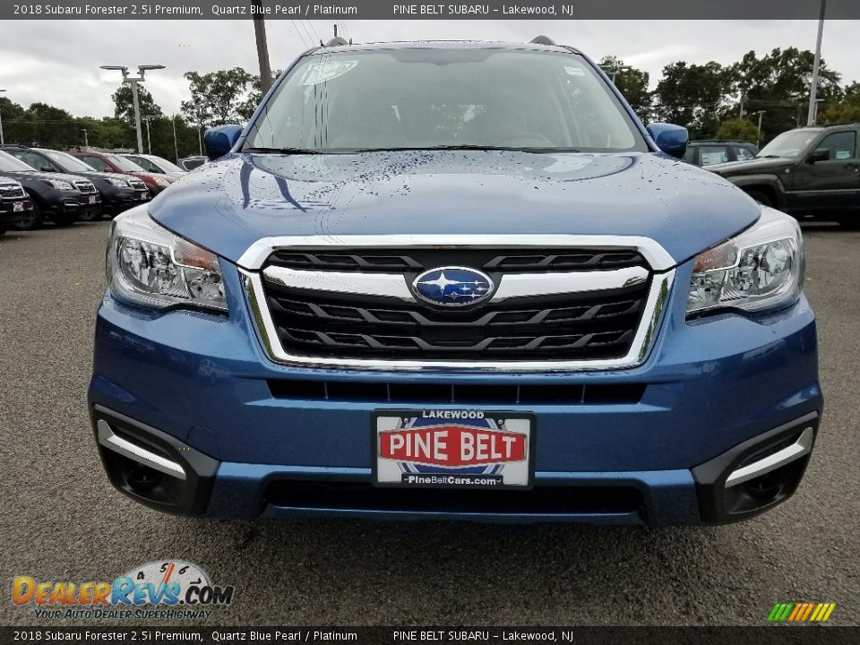 2018 Subaru Forester 2.5i Premium Quartz Blue Pearl / Platinum Photo #2