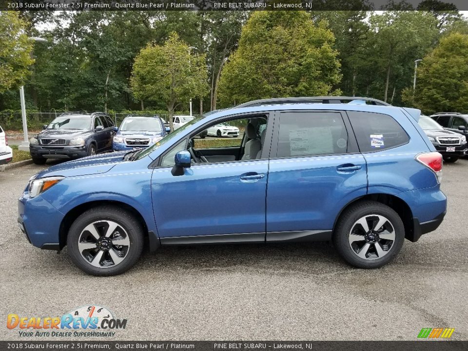 2018 Subaru Forester 2.5i Premium Quartz Blue Pearl / Platinum Photo #3