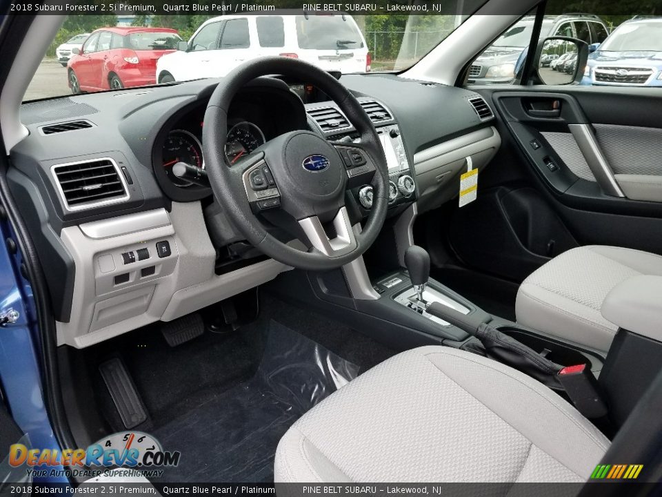 2018 Subaru Forester 2.5i Premium Quartz Blue Pearl / Platinum Photo #7