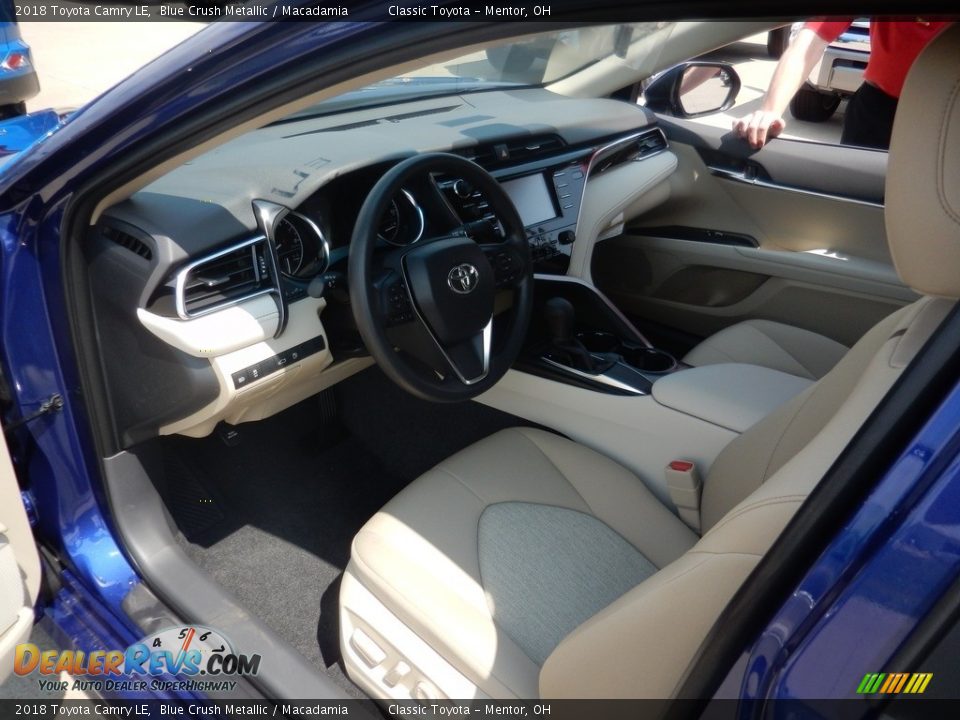 2018 Toyota Camry LE Blue Crush Metallic / Macadamia Photo #3