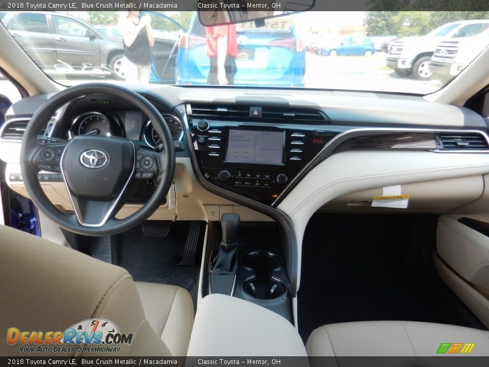 2018 Toyota Camry LE Blue Crush Metallic / Macadamia Photo #4