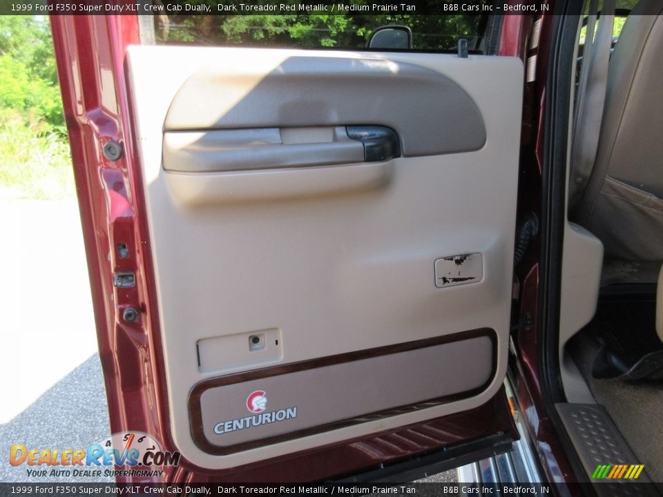 1999 Ford F350 Super Duty XLT Crew Cab Dually Dark Toreador Red Metallic / Medium Prairie Tan Photo #21