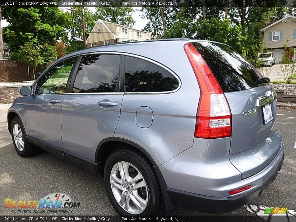 2011 Honda CR-V EX-L 4WD Glacier Blue Metallic / Gray Photo #3
