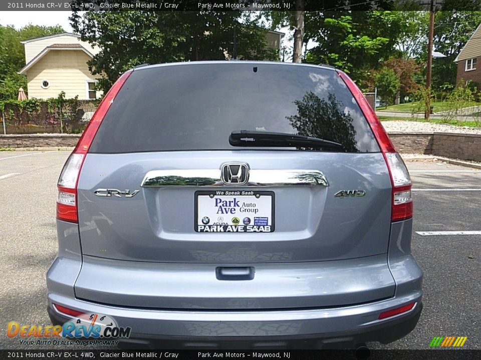 2011 Honda CR-V EX-L 4WD Glacier Blue Metallic / Gray Photo #4