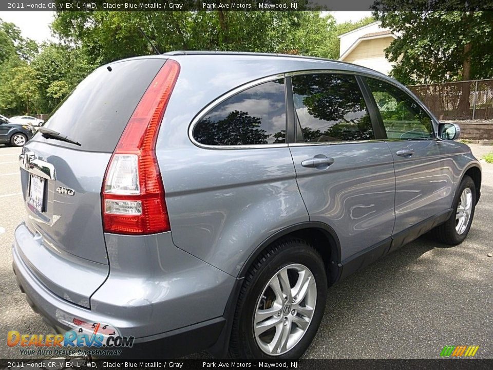 2011 Honda CR-V EX-L 4WD Glacier Blue Metallic / Gray Photo #5