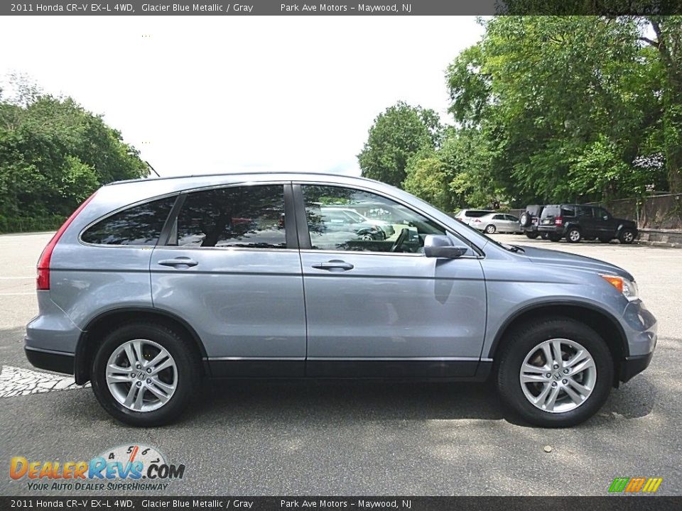 2011 Honda CR-V EX-L 4WD Glacier Blue Metallic / Gray Photo #6