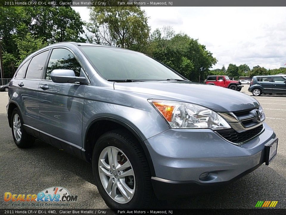 2011 Honda CR-V EX-L 4WD Glacier Blue Metallic / Gray Photo #7