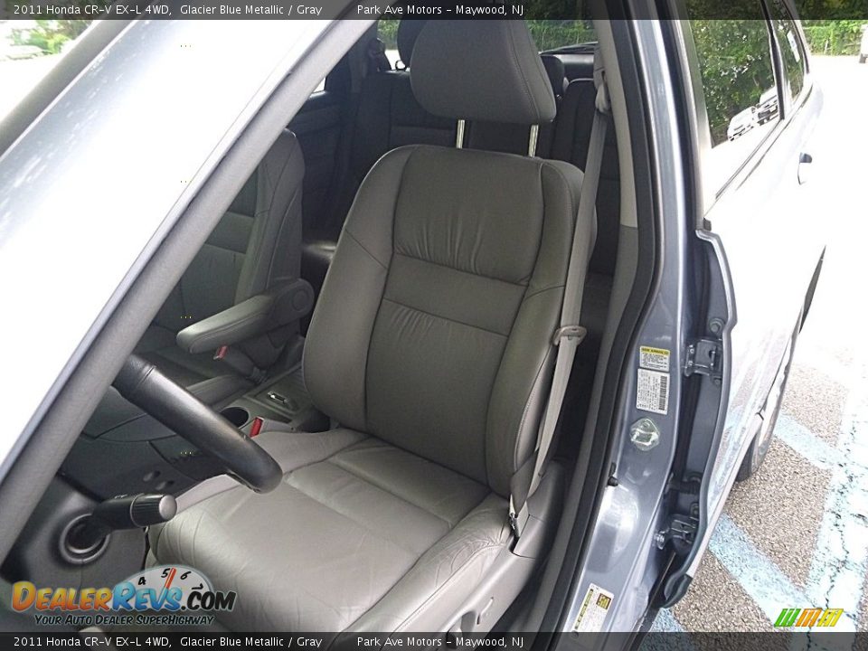 2011 Honda CR-V EX-L 4WD Glacier Blue Metallic / Gray Photo #11