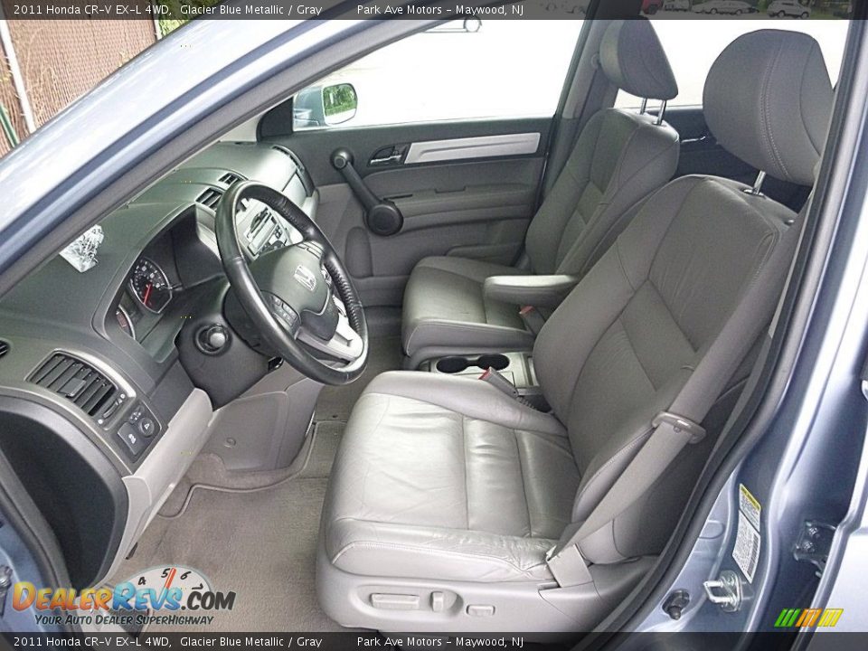 2011 Honda CR-V EX-L 4WD Glacier Blue Metallic / Gray Photo #12