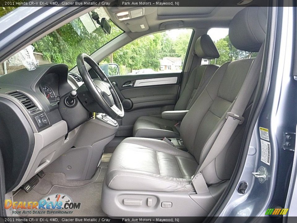2011 Honda CR-V EX-L 4WD Glacier Blue Metallic / Gray Photo #13