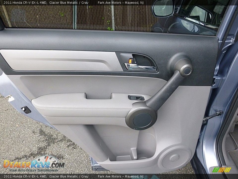 2011 Honda CR-V EX-L 4WD Glacier Blue Metallic / Gray Photo #14