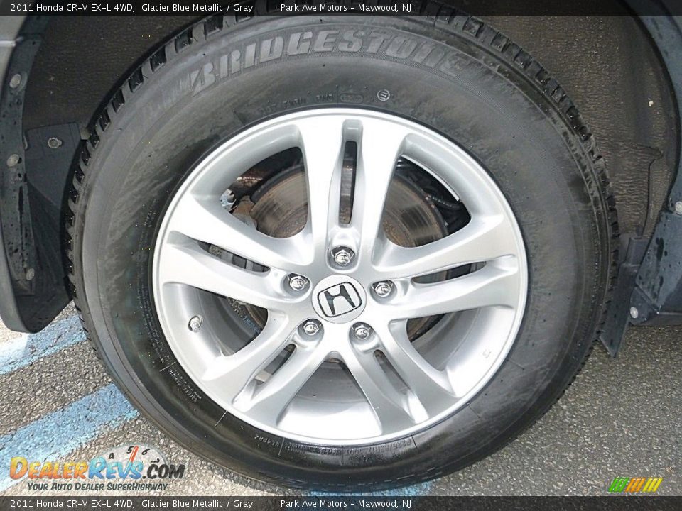 2011 Honda CR-V EX-L 4WD Glacier Blue Metallic / Gray Photo #33