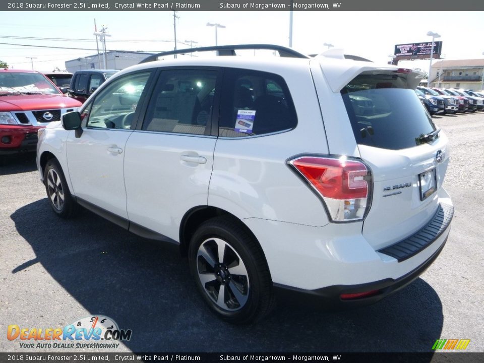 2018 Subaru Forester 2.5i Limited Crystal White Pearl / Platinum Photo #10