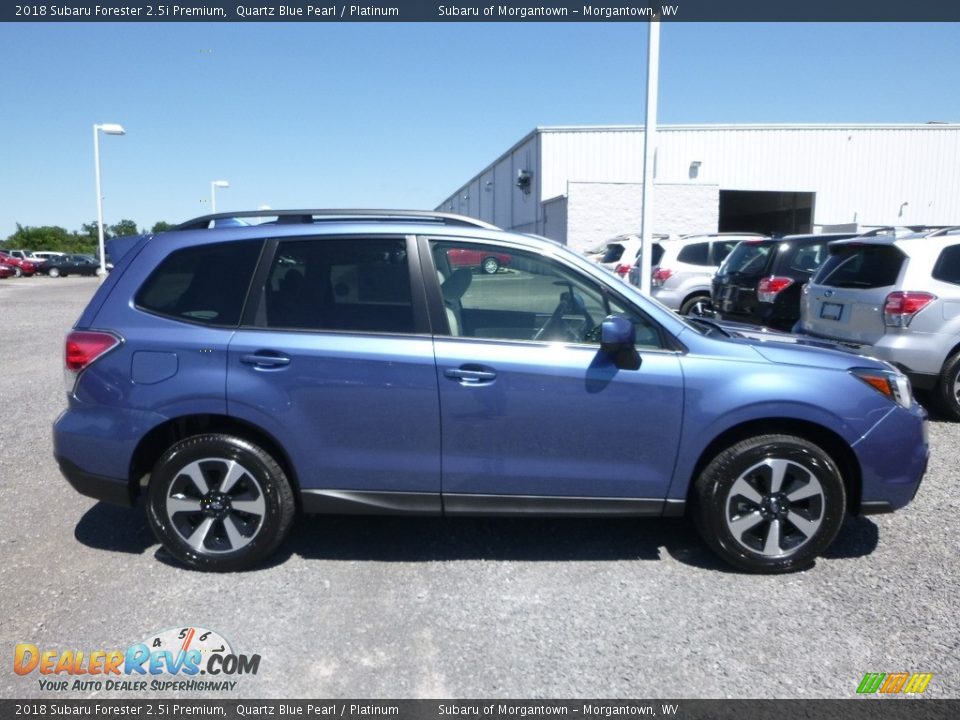 2018 Subaru Forester 2.5i Premium Quartz Blue Pearl / Platinum Photo #3