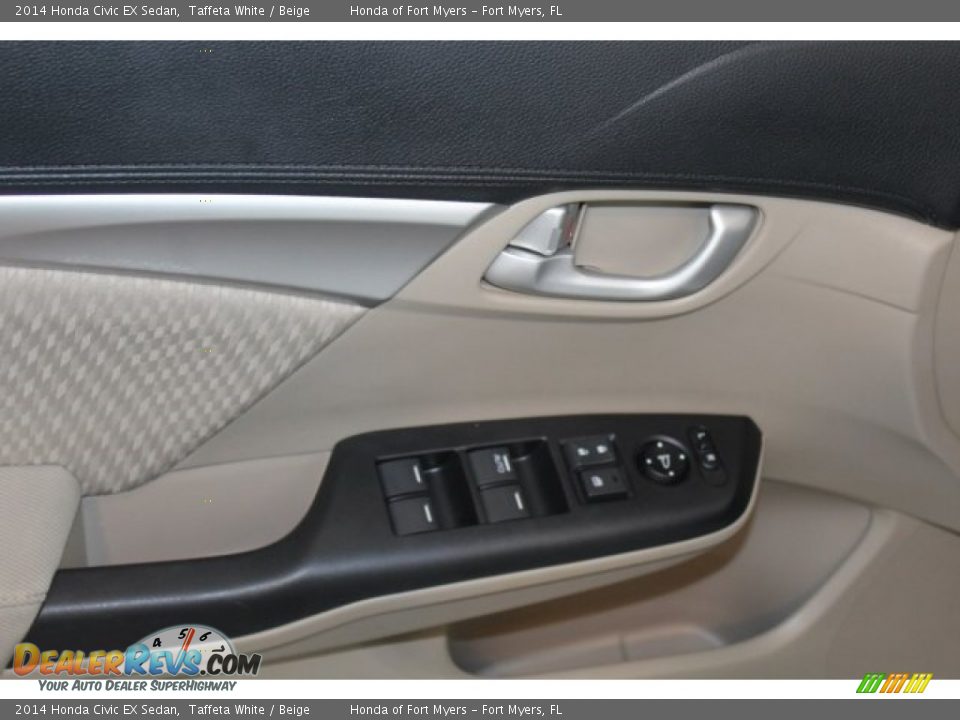 2014 Honda Civic EX Sedan Taffeta White / Beige Photo #9