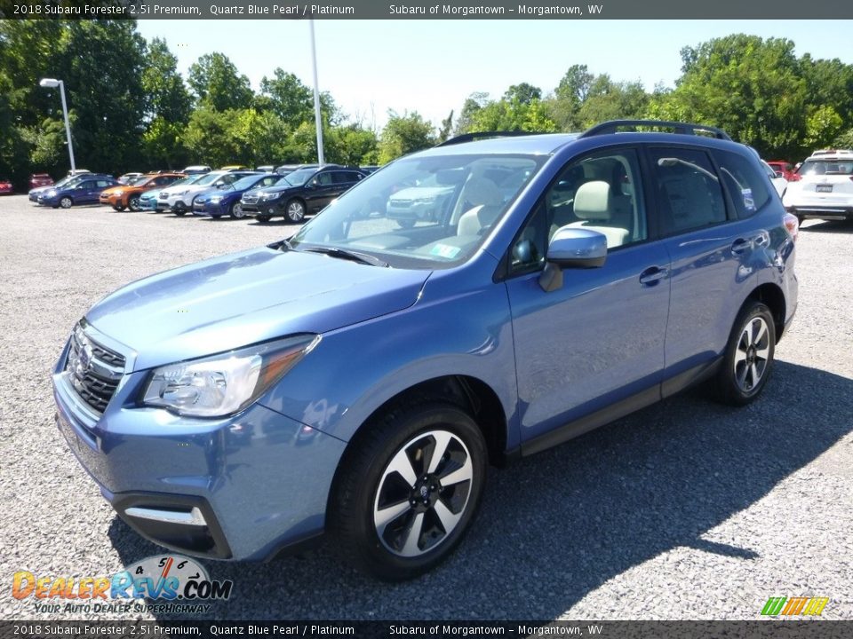 2018 Subaru Forester 2.5i Premium Quartz Blue Pearl / Platinum Photo #8