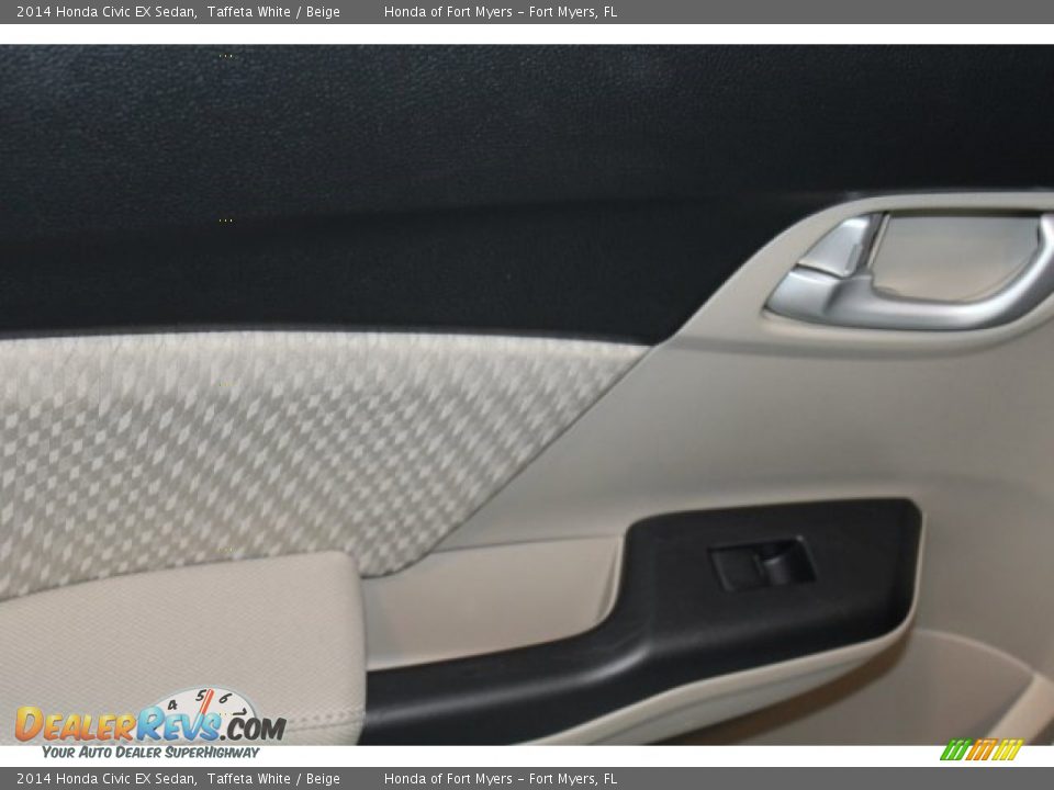 2014 Honda Civic EX Sedan Taffeta White / Beige Photo #23