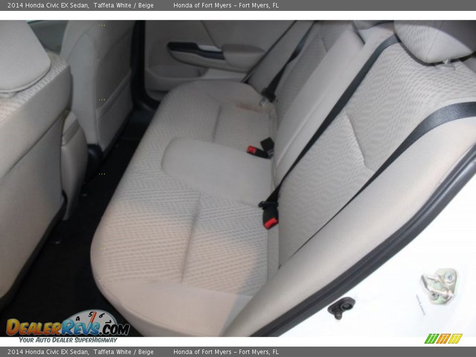 2014 Honda Civic EX Sedan Taffeta White / Beige Photo #24