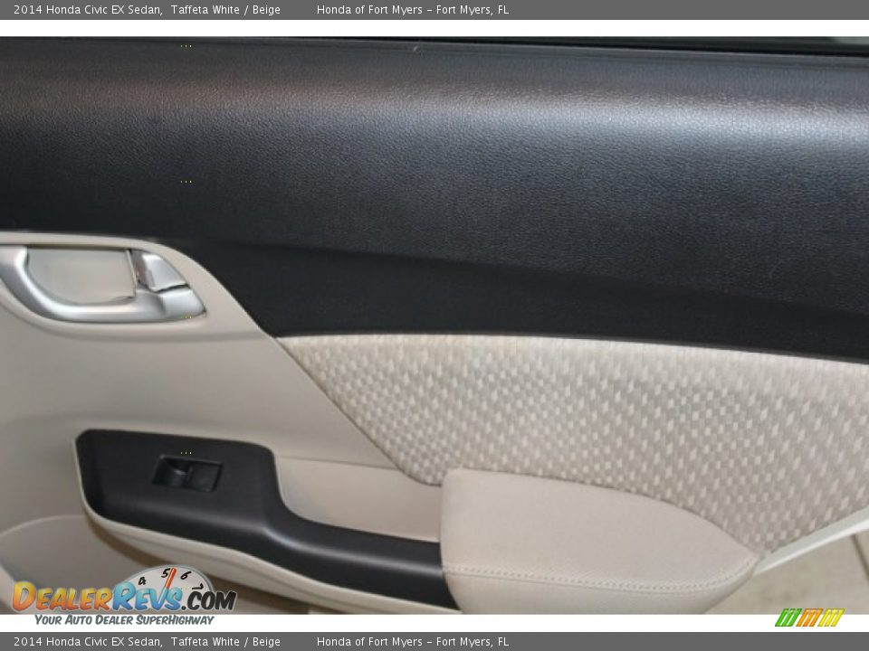 2014 Honda Civic EX Sedan Taffeta White / Beige Photo #26